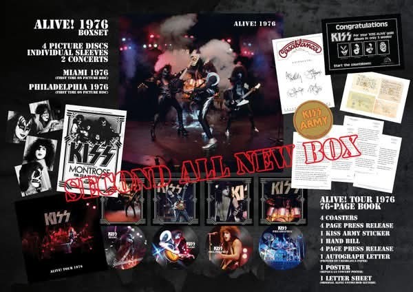 Kiss Alive! Tour 1976 Concert Memorabilia Box Set Records Photos Posters