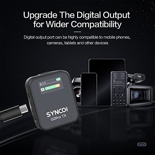 G2A2 Pro Microphone, Wireless Lavalier Microphone, 200m (656 ft) Range, 8