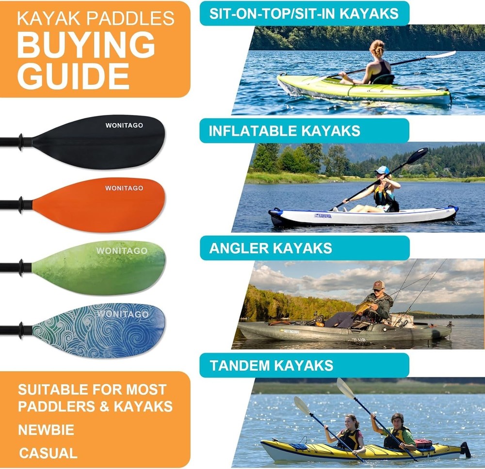 Corrosion-Resistant Kayak Oars with Quick Lock