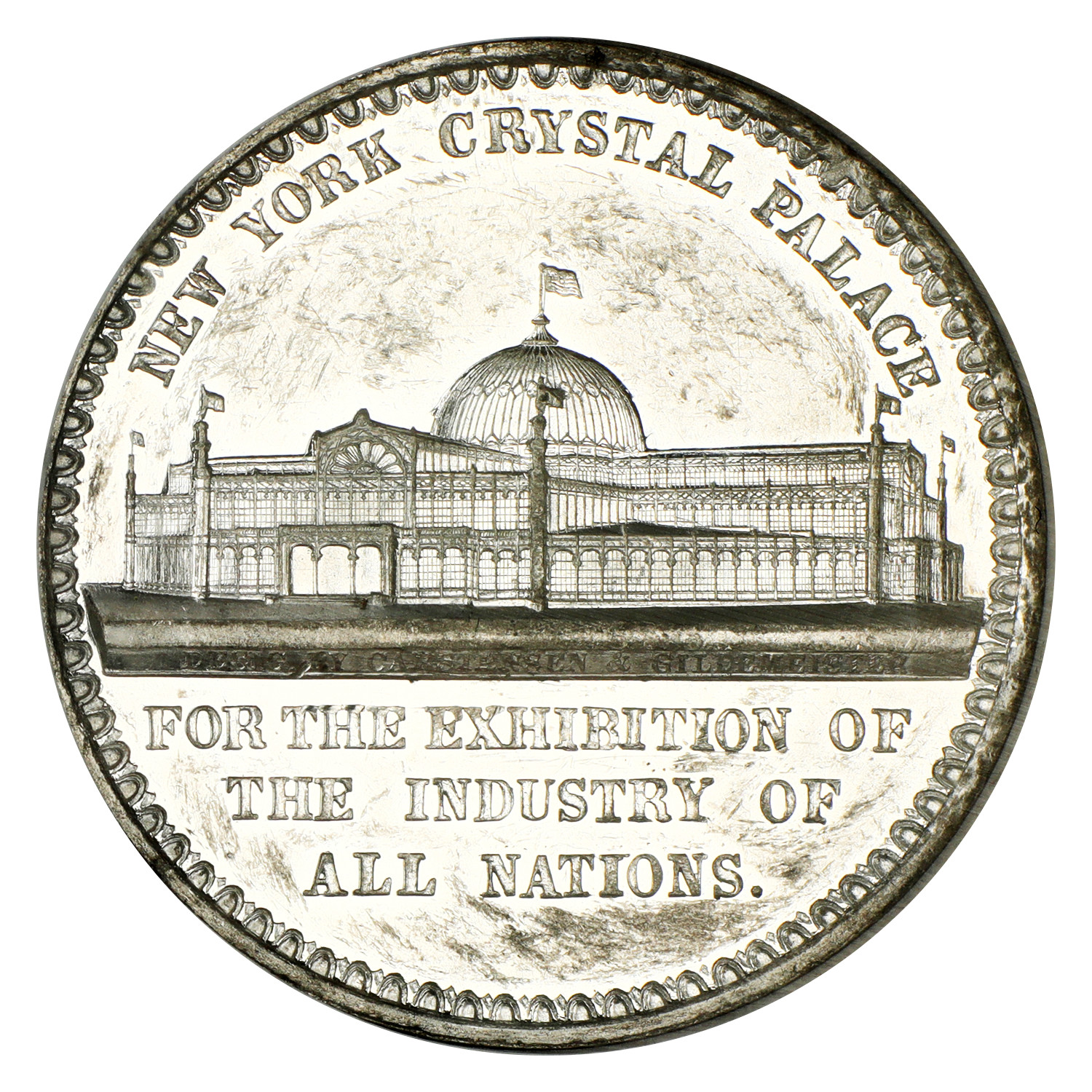 So Called Dollar: 1853 SC$1 Crystal Palace White Medakl NGC MS61 (HK-6, Type 1)