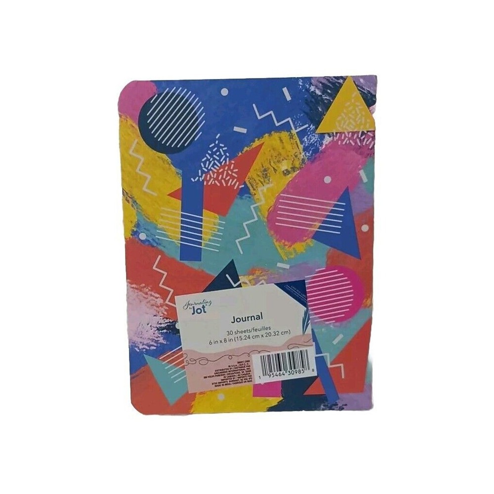 Notebook Journal ARTSY Geometric SILVER LEAF Lined Pages Composition Stationary