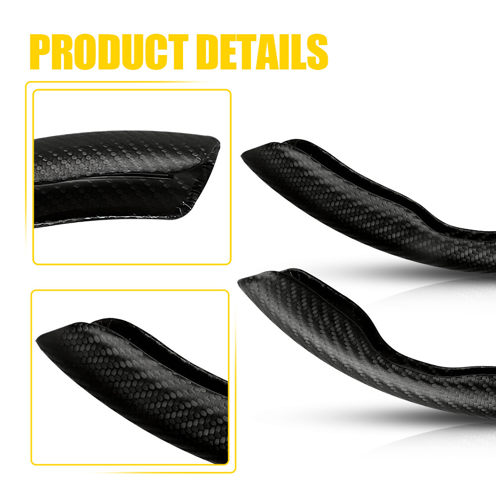 2X Carbon Fiber Universal Car Steering Wheel Booster Cover NonSlip Accessory EOA