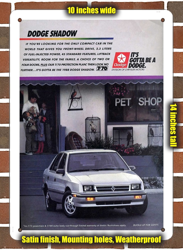Metal Sign - 1988 Dodge Vintage Ad 07