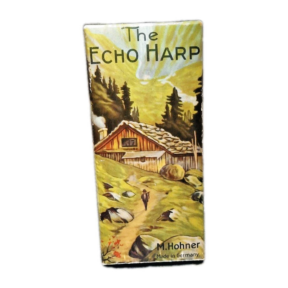 M. Hohner “The Echo” Double Reed Harp Harmonica  Notes C & G with Original Box