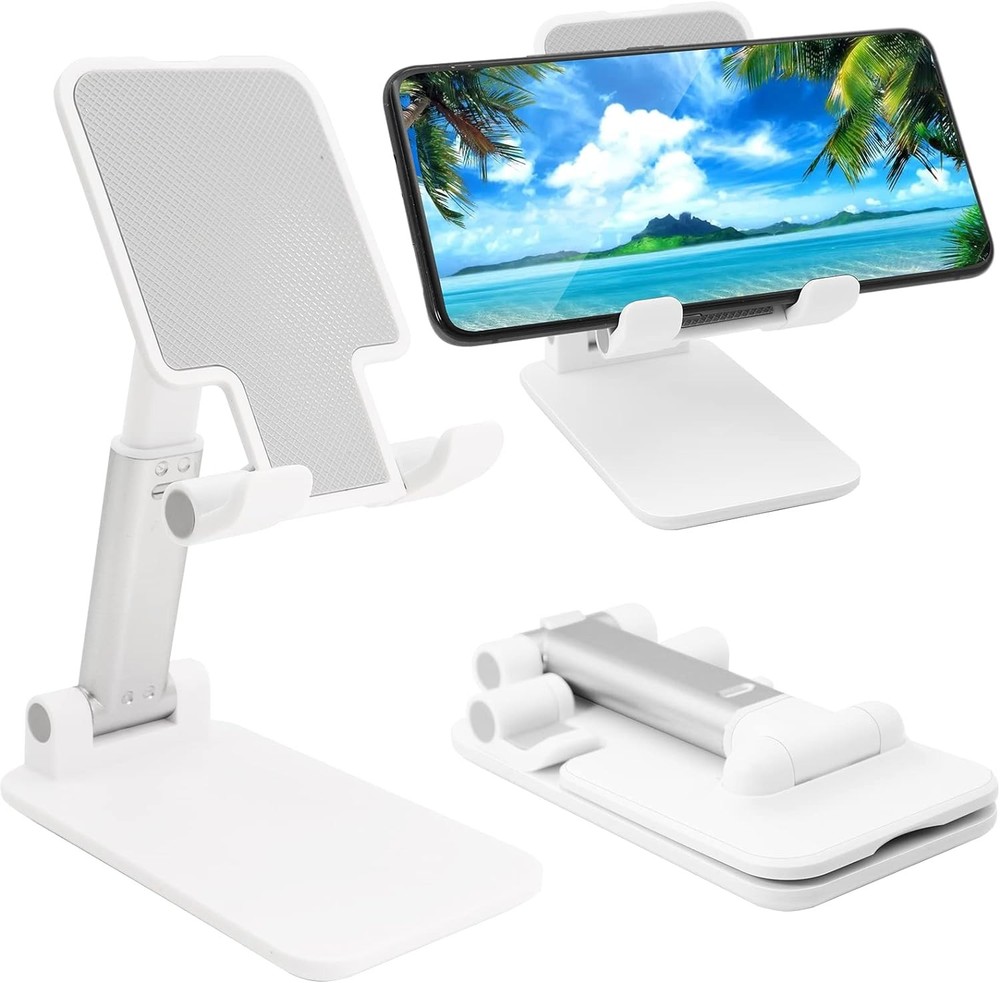 Cell Phone Stand, Folding Desktop Phone Stand, Angle Height Adjustable Mobile Ph