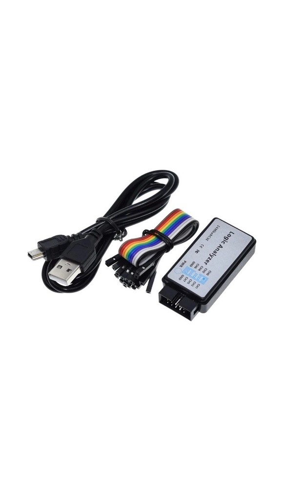 USB Logic Analyzer Device with EMI Ferrite Ring USB Cable 24MHz 8CH 24MHz 8 C...