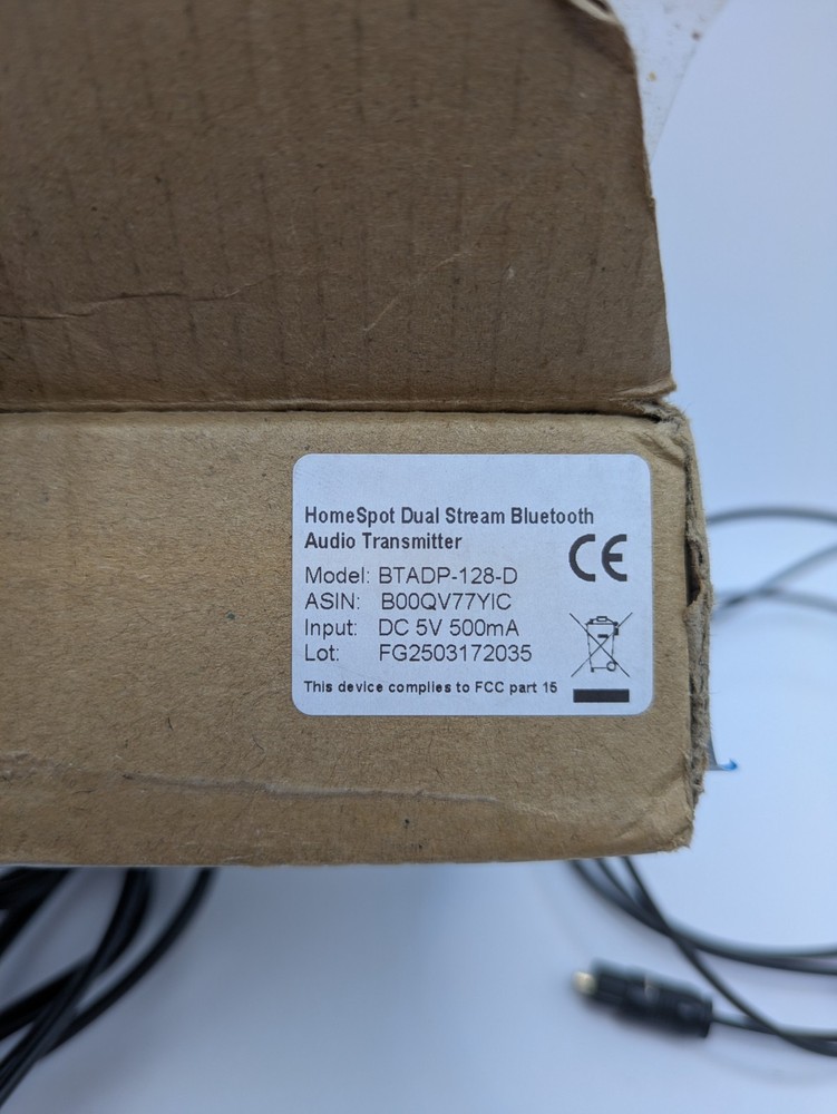 Homespot HD Bluetooth Audio Transmitter - Model - BTADP-128-D OPEN BOX