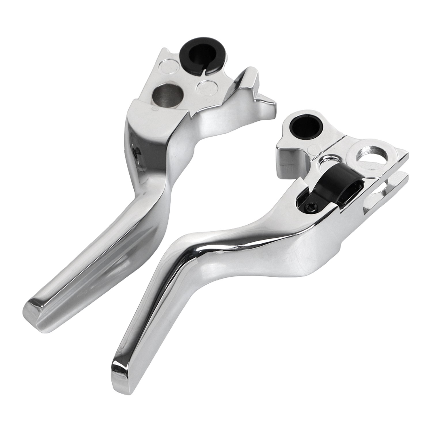 Chrome Shorty Brake Clutch Levers For Harley Softail Dyna Road King EFI FLHRI