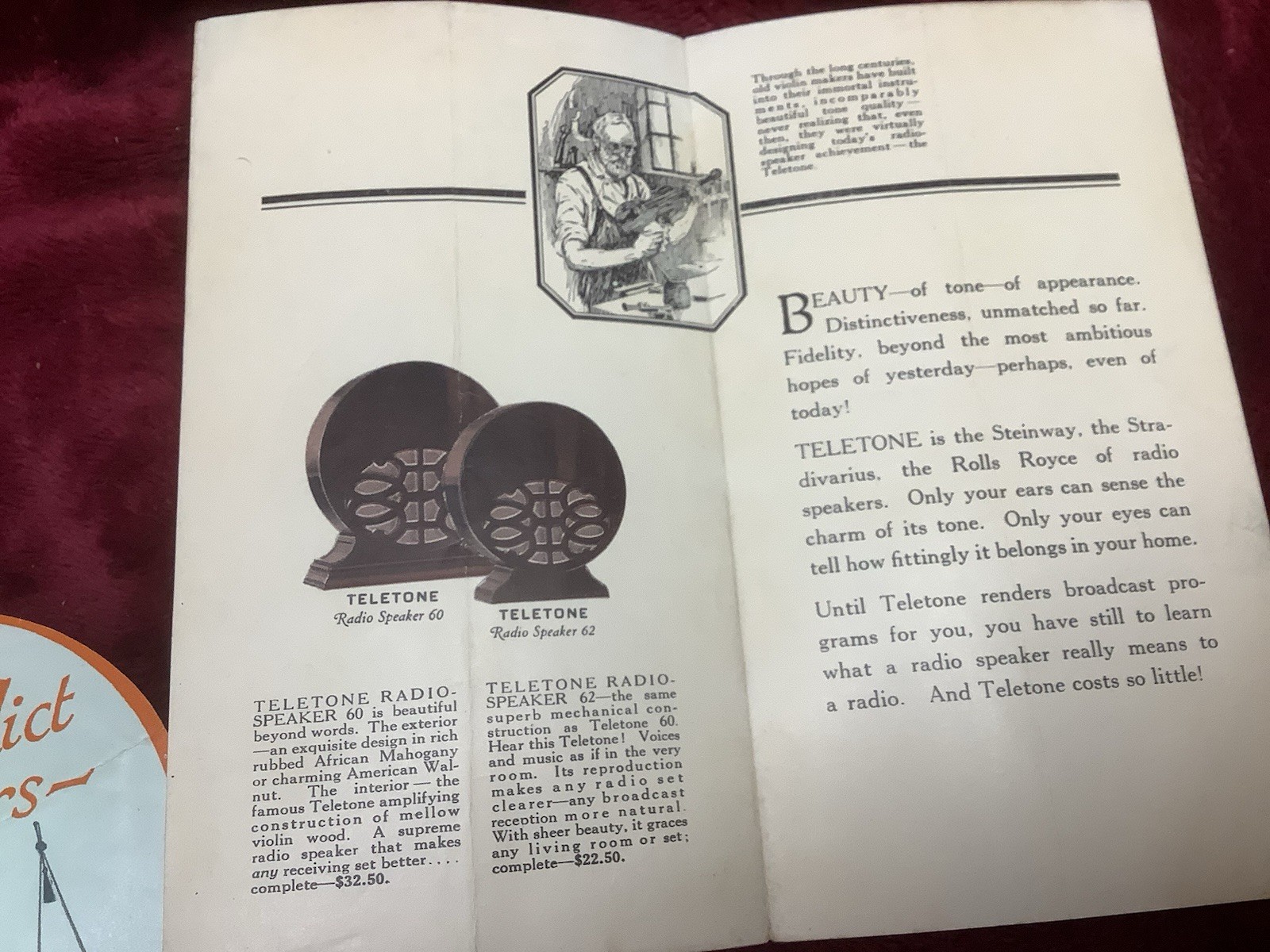 1920s Tube Radio Speaker Phamplet Advertising FADA ACME TEMPLE SAAL TELETONE