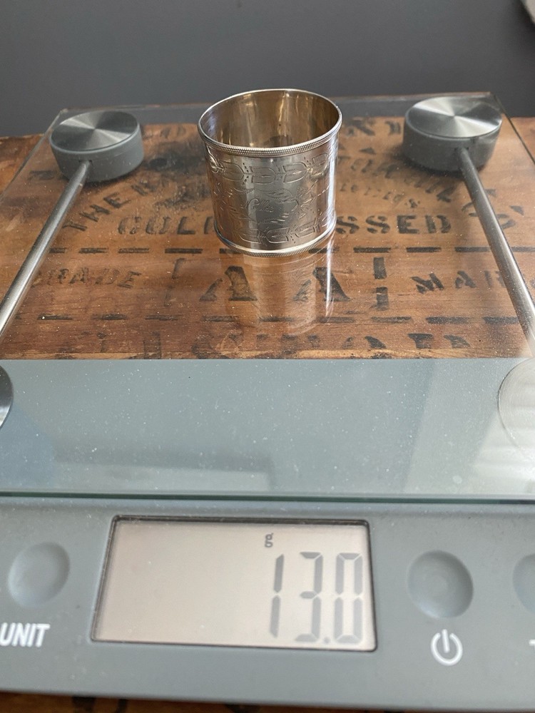 Silver Napkin Ring Engraved Nellie