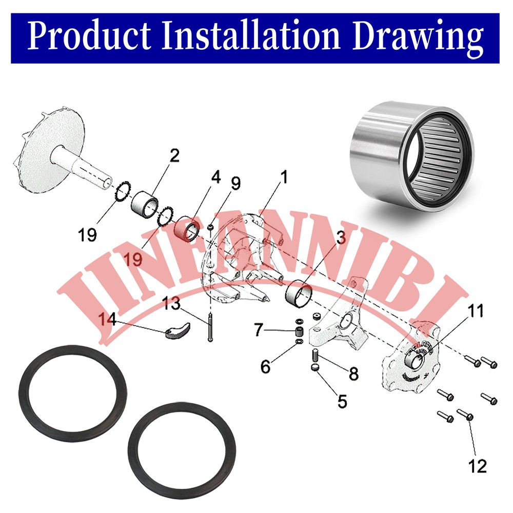 Primary Drive Clutch Needle Bearing For Polaris RZR 570 800 900 1000 XP #3514609