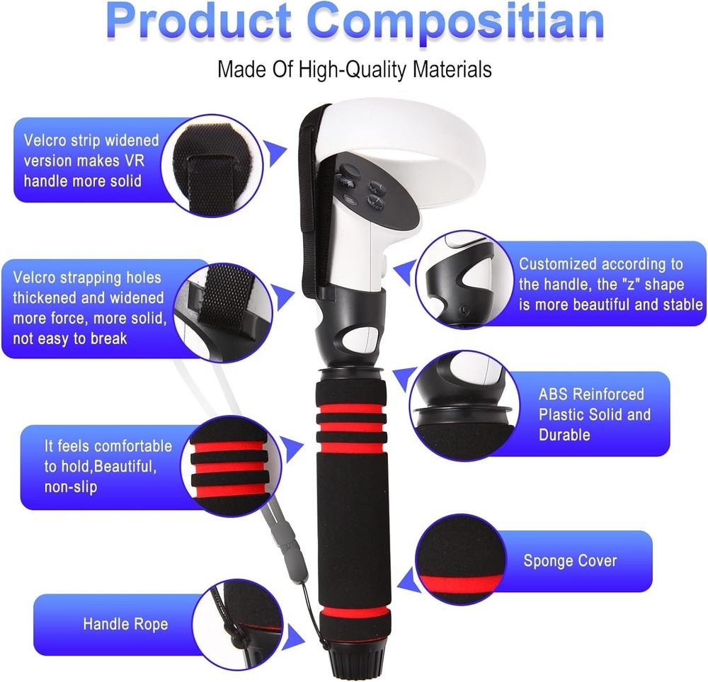 Multipurpose Dual Stick VR Controller Grips - Perfect for Oculus Quest 2 Gaming