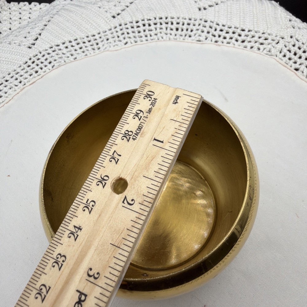 VTG Solid Brass Open Salt Cellar With Claw Feet