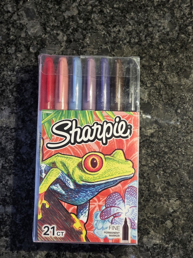 Sharpie Permanent Markers 21 Assorted Colors, Fine Point, New