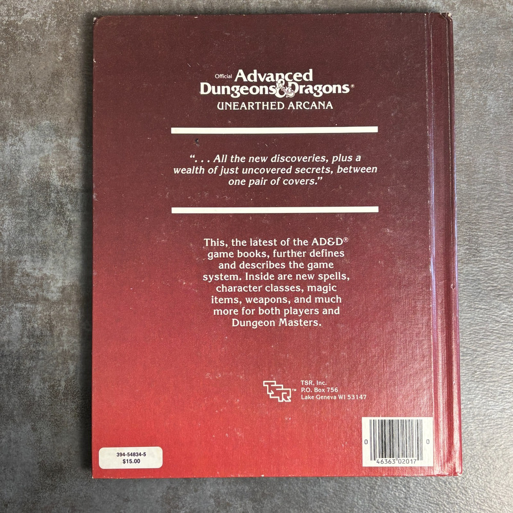 UNEARTHED ARCANA 1985 Dungeons & Dragons