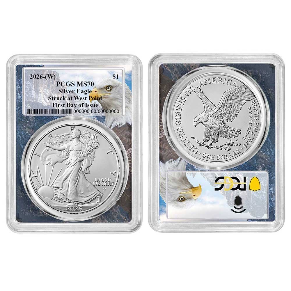 Presale - 2026 (W) $1 1-oz American Silver Eagle PCGS MS70 FDOI Eagle Frame