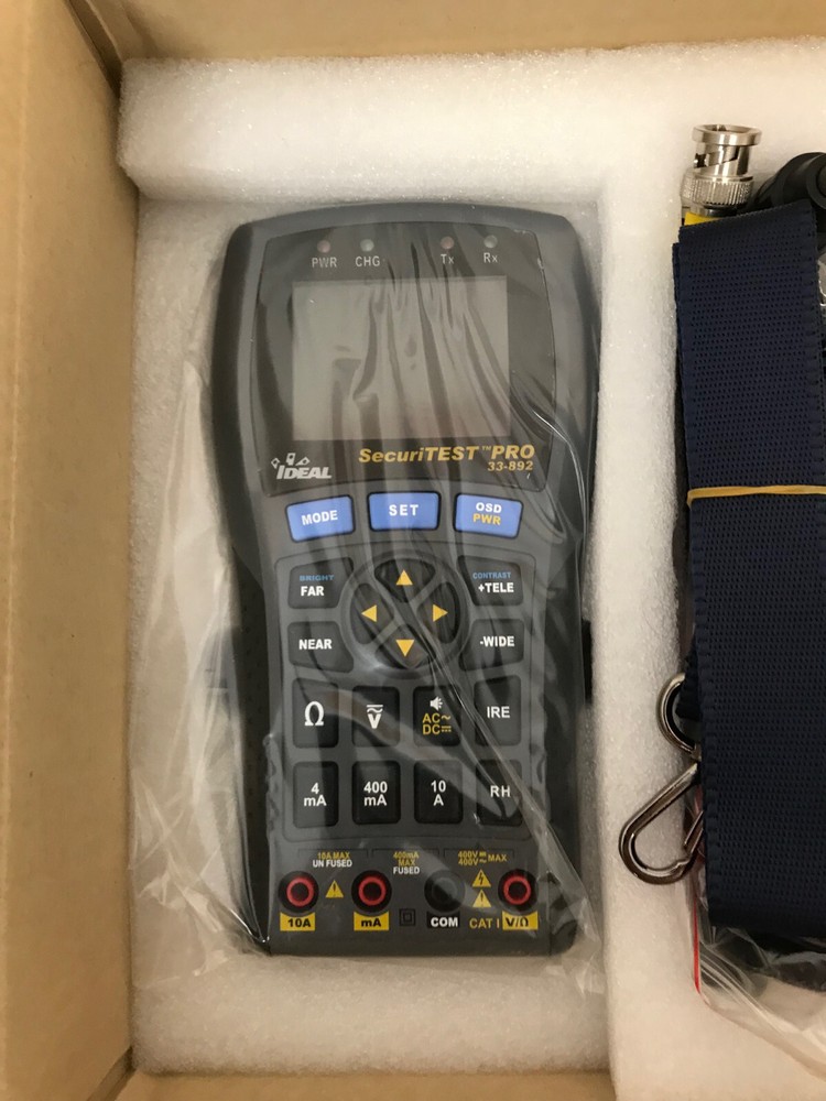 IDEAL NETWORKS 33-892 SECURITEST PRO MULTI-FUNCTION CCTV TEST SET NEW