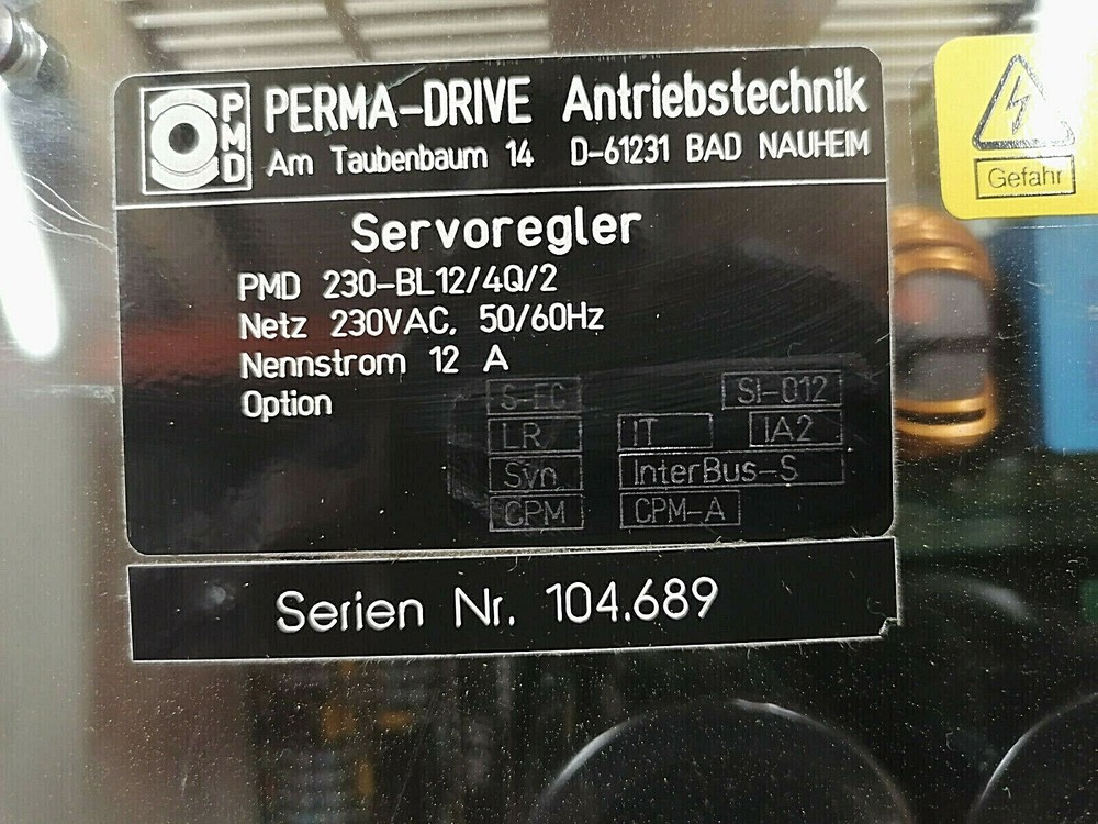 PERMA-DRIVE Servo Controller PMD 230-BL12/4Q/2