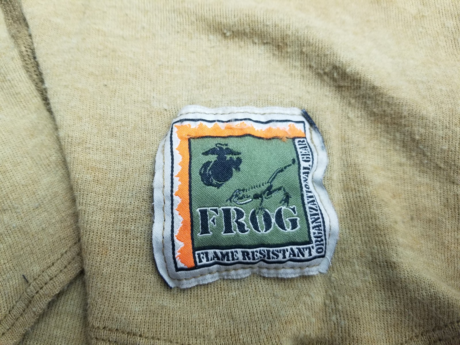 US Military Frog Light Weight Gold Hood Flame Resistant Balaclava One Size USED