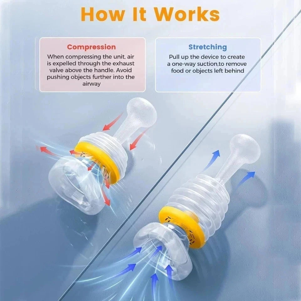 Anti Choke Suction Device Portable Life Saving Assist Device