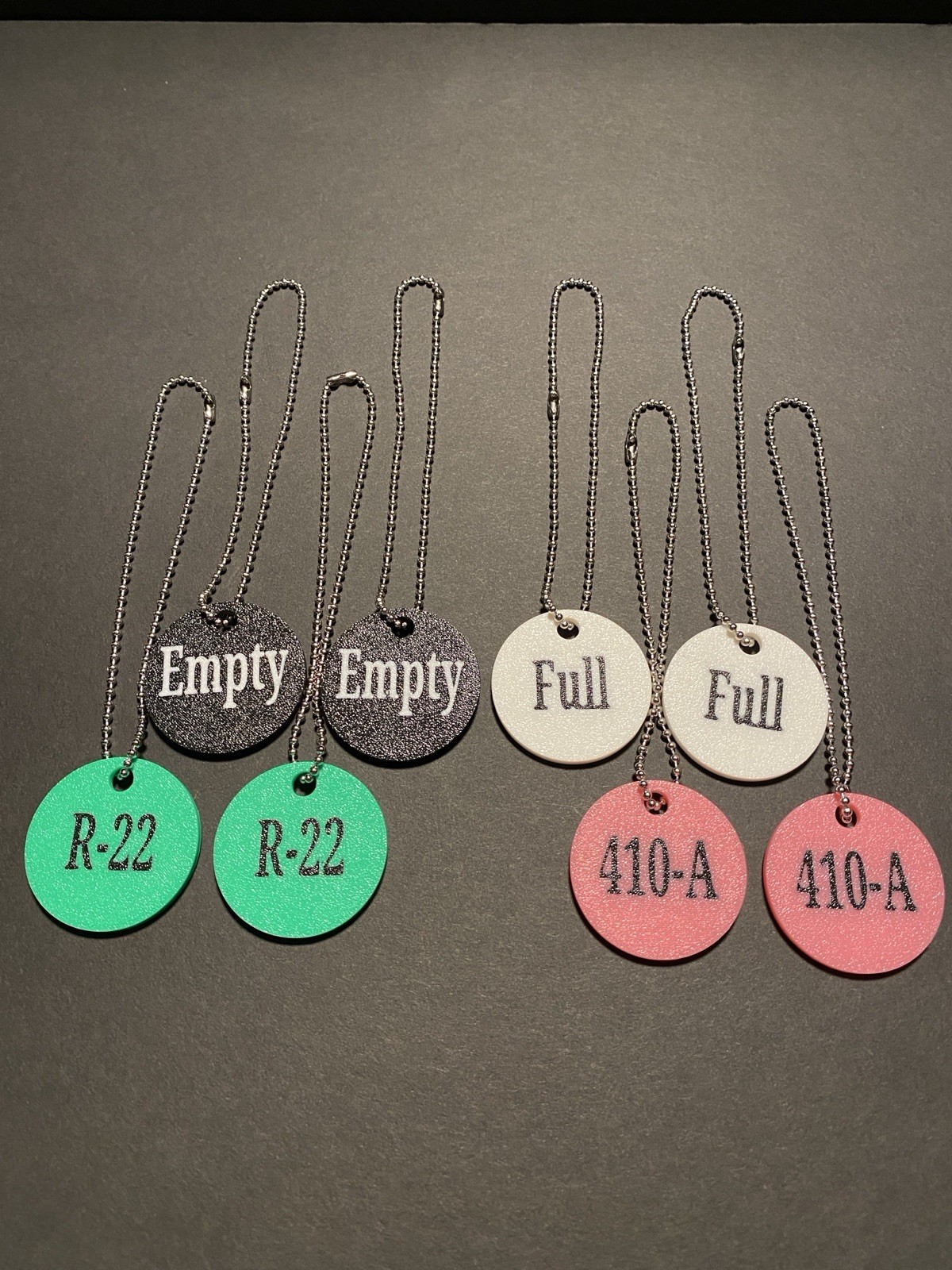 HVAC Recovery Tank Cylinder Tags Set Of 8