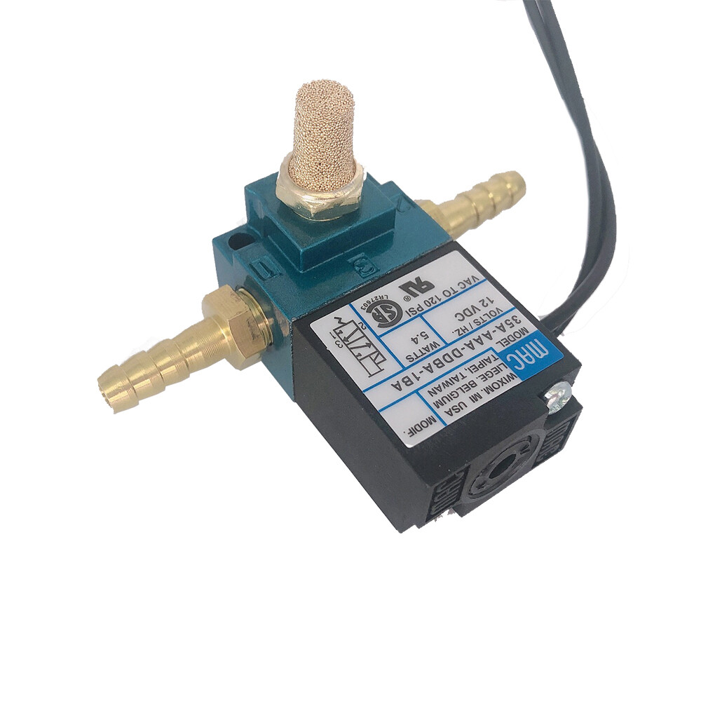 3 Port 12V MAC Electronic Boost Control Solenoid Valve W/ Brass Fittings PWM