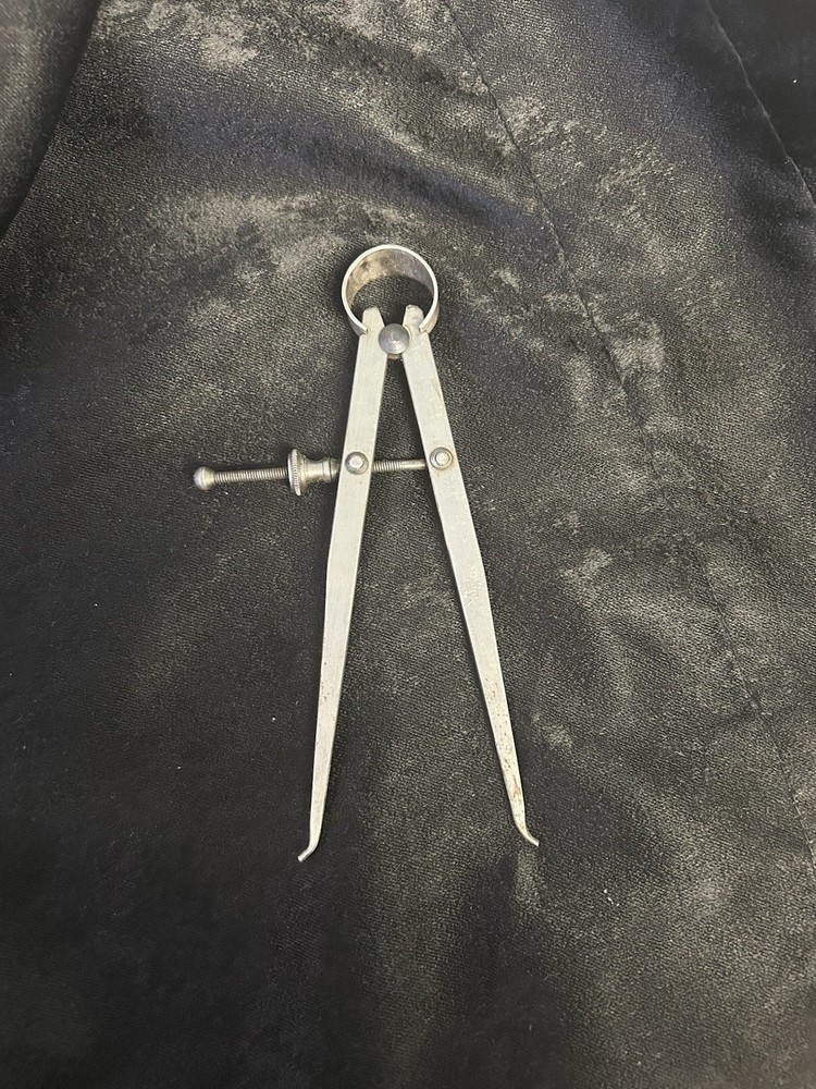 Vintage Inside Caliper Flat Leg Spring Divider Tool- 7inch