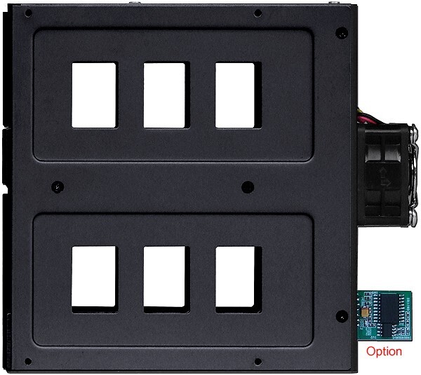 Aluminum(1x5.25") to (4x2.5" SAS/SATA 12G HD)Hot-Swap-Cage(P-Link Backplane)NEW