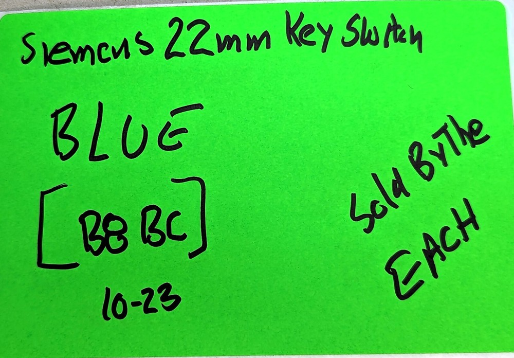 Siemens 22MM Key Switch Blue Plastic Round Actuator Key-Operator NEW [B8BC]