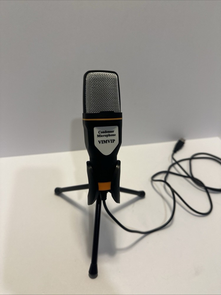 VIMVIP USB Condenser Microphone Black with Adjustable Stand
