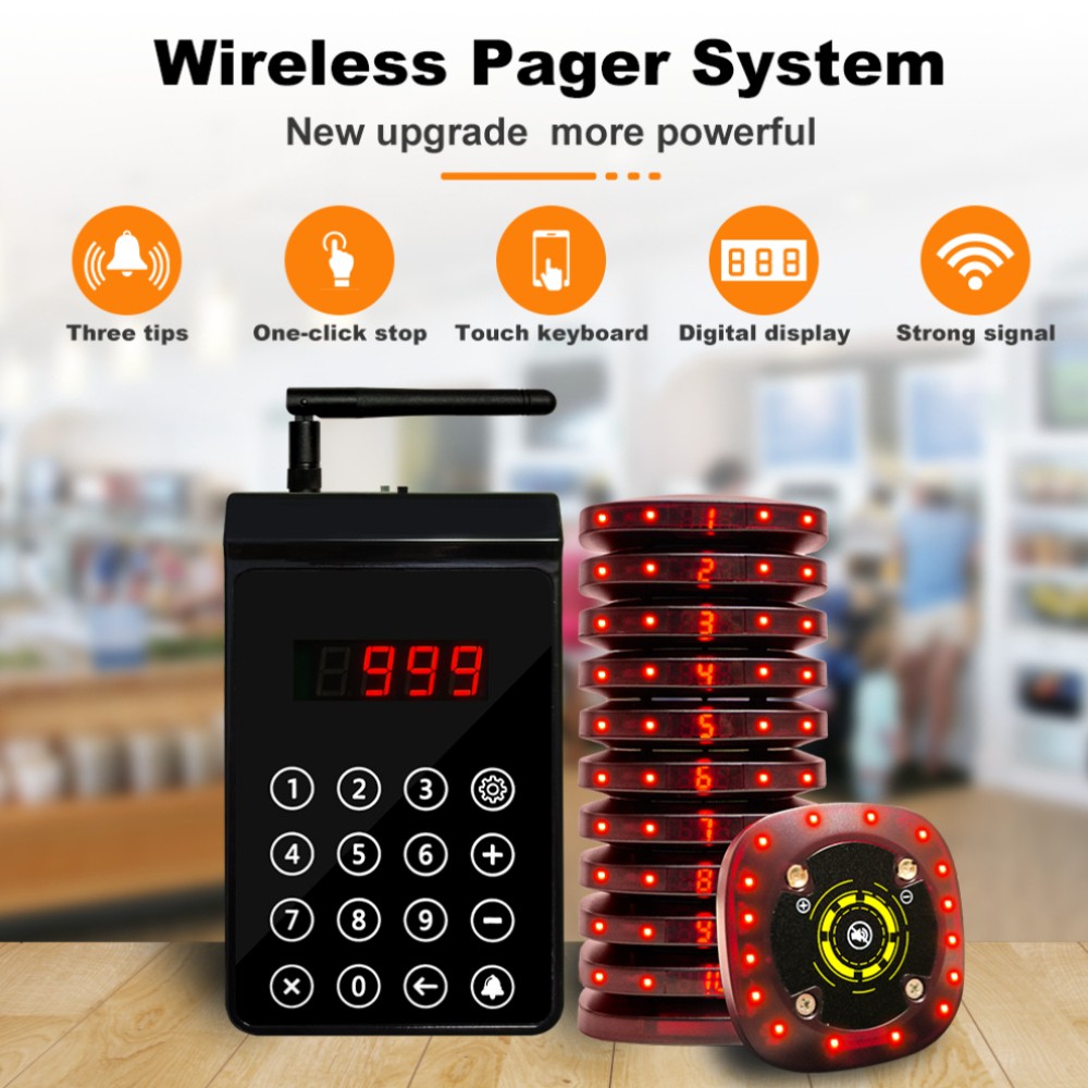 Pagers for Restaurants Wireless Queue Management Calling System