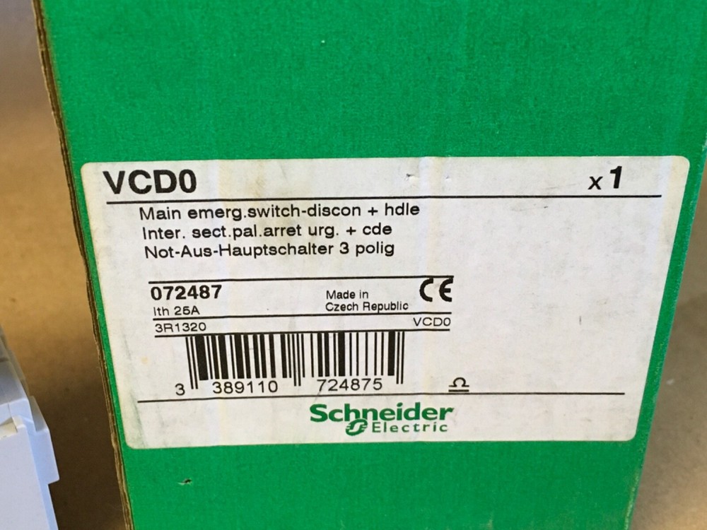 Schneider Electric VCDO Emergency Off Main Switch 072487 (KB)