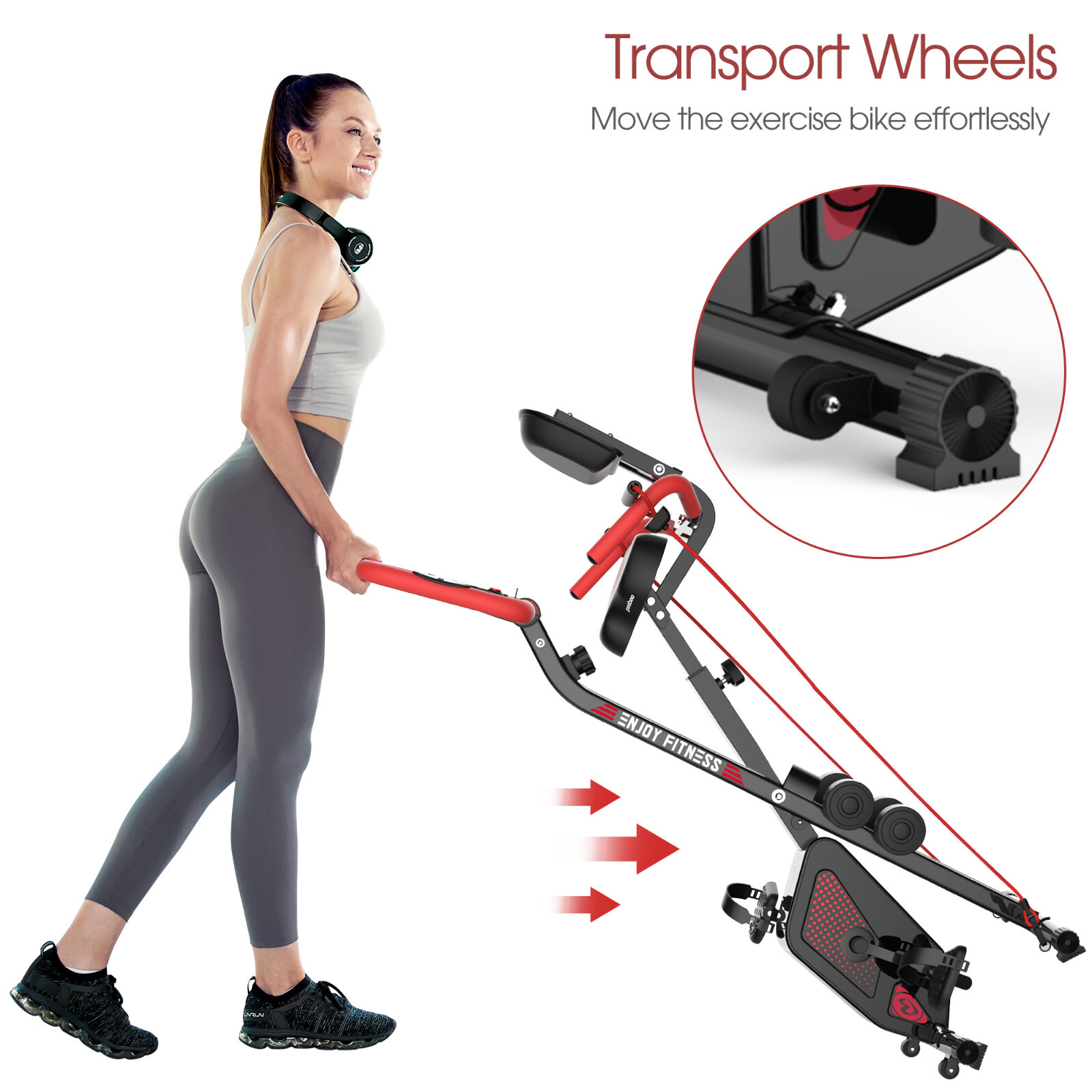 Pooboo Indoor Exercise Bike Stationary Cycling Bicycle Cardio Fitness Workout