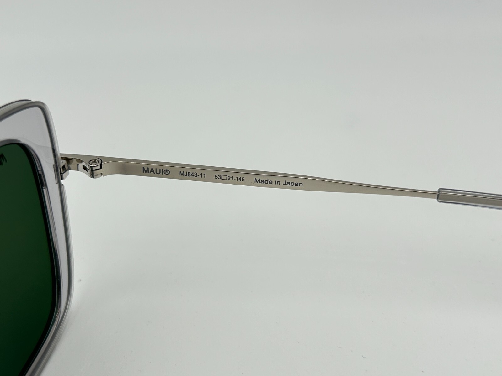 MAUI JIM Polarized Sunglasses MJ843 11 Violet Lake Silver Clear Blue Hawaii NIB