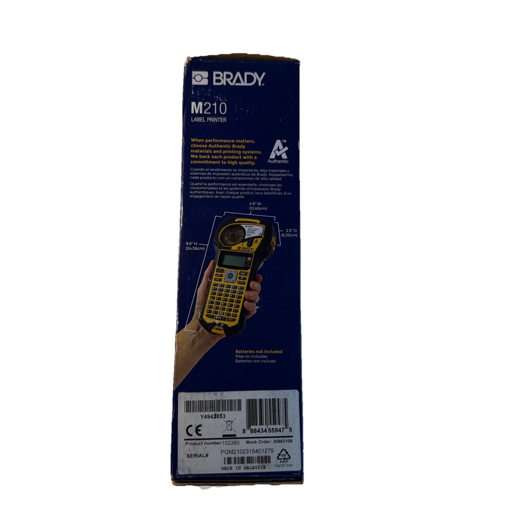 Brady M210 Handheld Label Maker - Black/Yellow