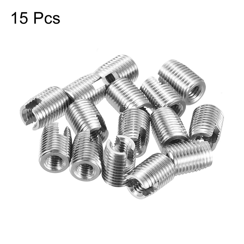 Self Tapping Threaded Inserts, 15pcs Inner M2.5 M4.5x6 303 Stainless Steel Nuts