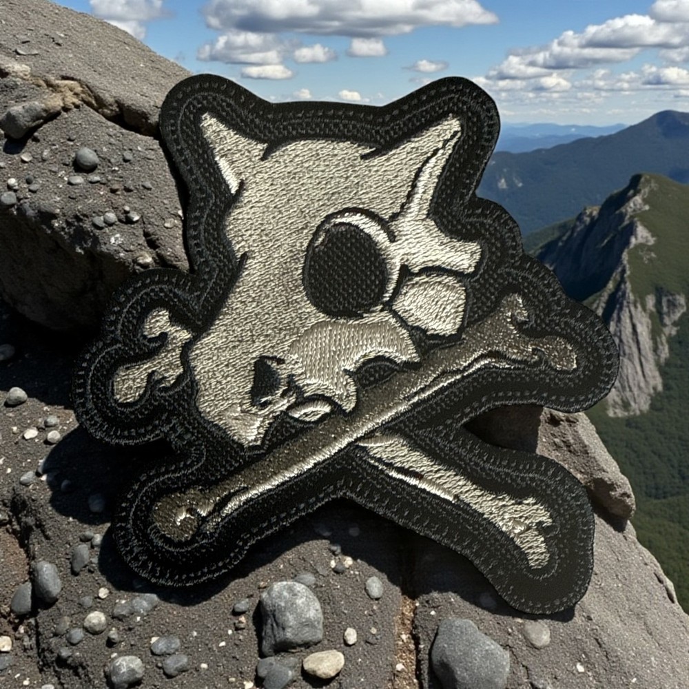 Cubone Skull Embroidery Patch Multi Sizes 4" - 6"- 13'