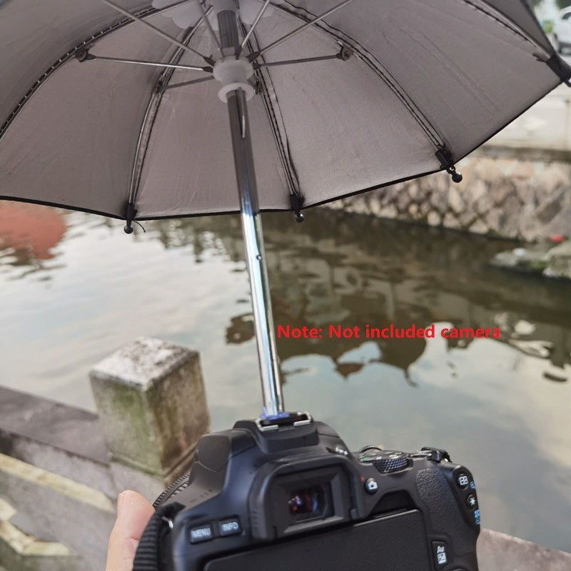 Black Hot Shoe Interface Composite Material Camera Umbrella Protection Umbrella;