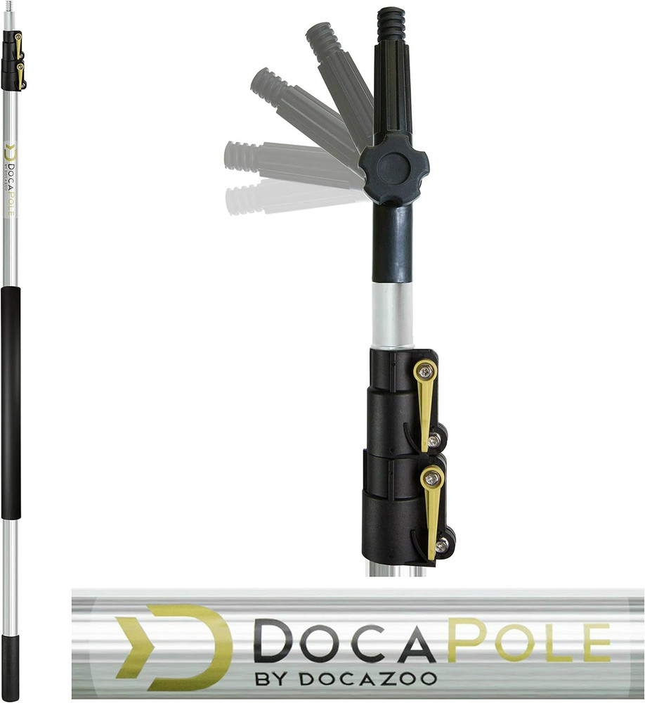 Telescoping Extension Pole Light Bulb Changer Paint Roller Duster Pole Cleaning