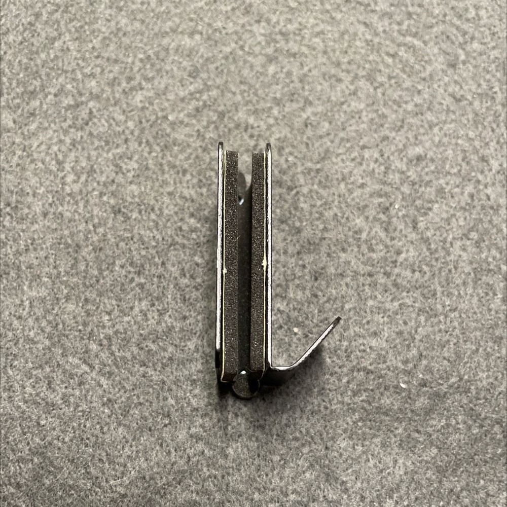 Left Hand Glass Door Finger Pull Flat Black