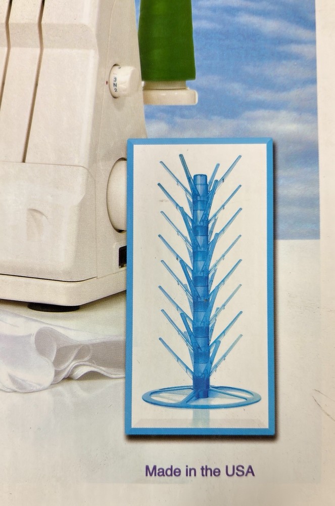 Thread Tree Holds 32 Cones/Spools Sewing Serger Space Saving Storage Portable