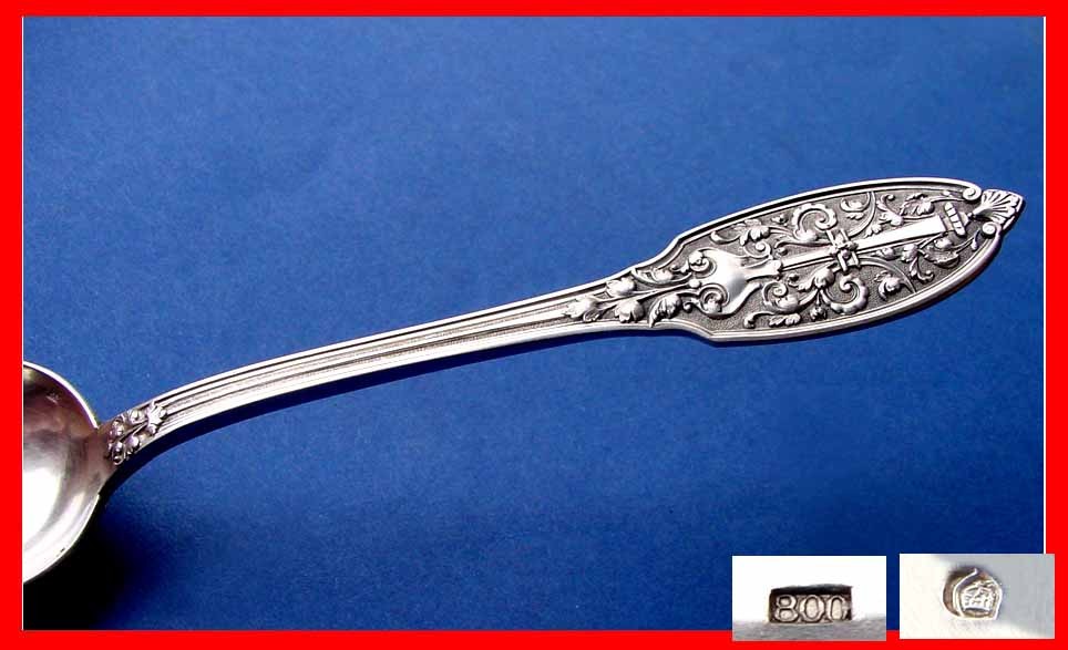 Large Solid Spoon, 800 Silver D415