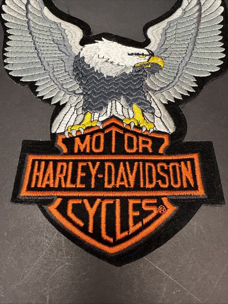 Harley Davidson Motorcycles Patch Large Approx 10”x13” Never Used - Bald Eagle