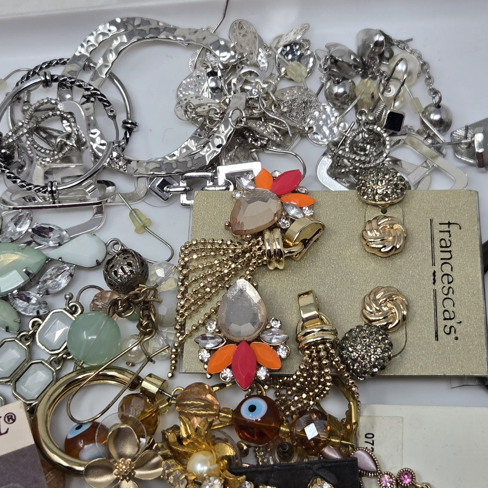 Costume Jewelry Mystery Jar Earrings Lot *Two Pair* Mystery Surprise