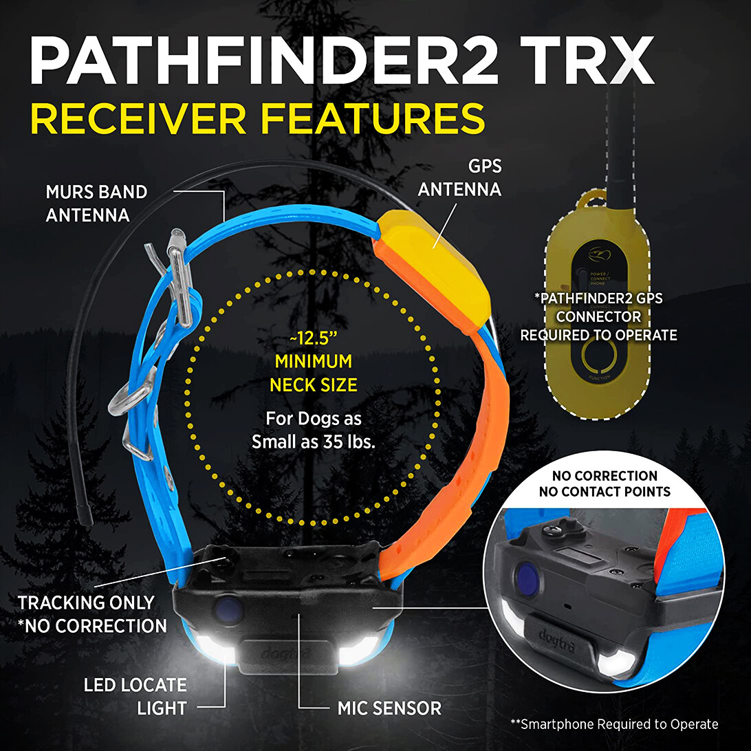 Dogtra PATHFINDER2 GPS Dog Collar Tracking Only Receiver LED Locate Light