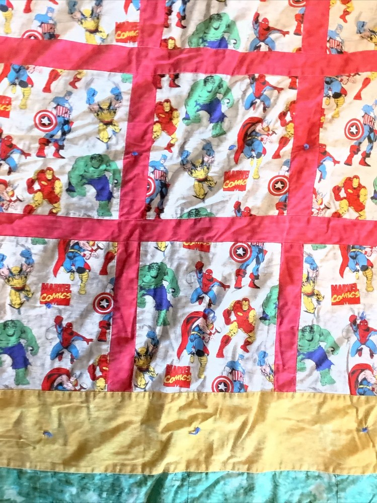 Marvel Quilt Handmade 81” X 64” Excellent