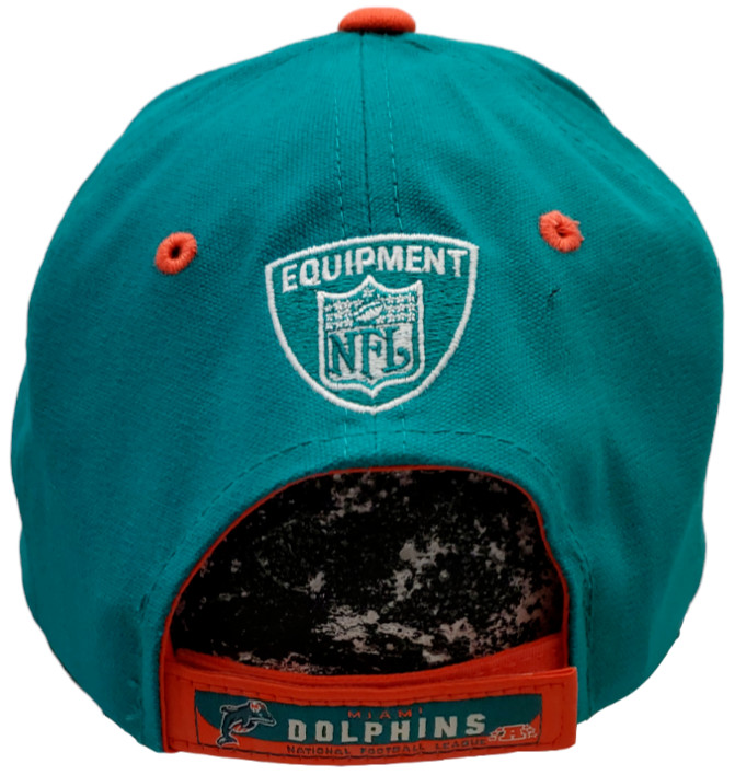 Miami Dolphins Hat Stitched Logo On Field Adjustable Tri Tone