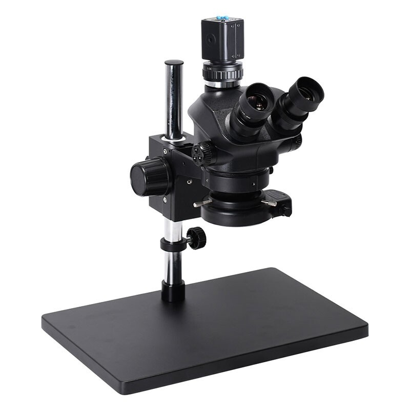 3.5X-100X Trinocular Stereo Microscope Magnifier Stand 2K Microscope Camera