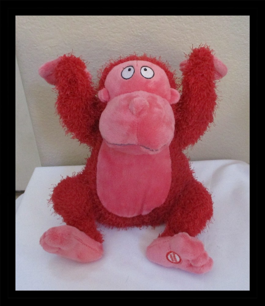 Hallmark Singing Animated Red Monkey Ape 10"