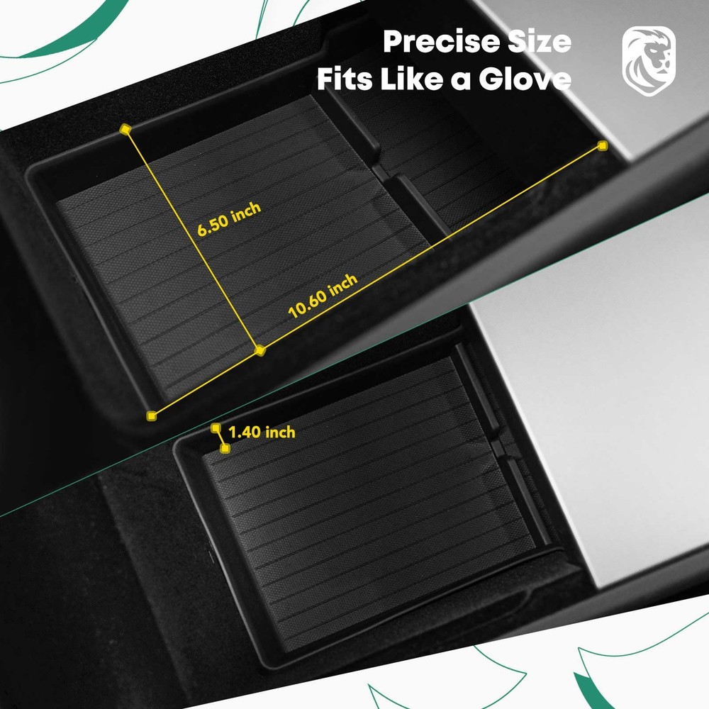 Black Center Armrest Lower Bottom Storage Compartment Box for Tesla Model 3 24